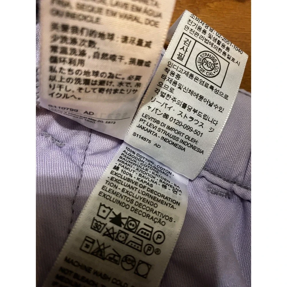 Levi's XX Chino EZ Corduroy Pants Lilac Purple Sz Large Two Horse California